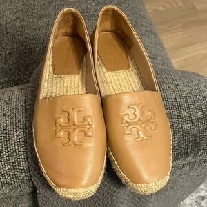 Tory Burch Camel Espadrille Loafers